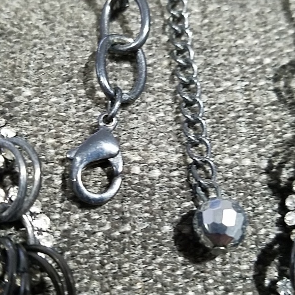 CHARCOAL GRAY CHAIN WITH GEMS - Picture 4 of 7